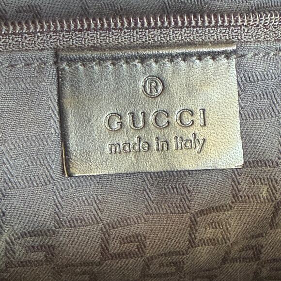 GUCCI Black Suede Jackie Sherry Bouvier Stripe Hobo Bag Leather - Picture 7 of 10